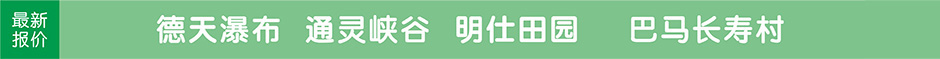 德天瀑布，通灵峡谷，明仕田园，巴马长寿村，旅游团最新报价